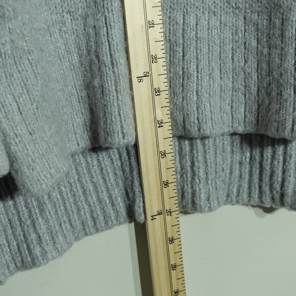 Michael Stars Womens Knit Pullover Sweater Side Slit Striped Gray White Size XS - Picture 6 of 7